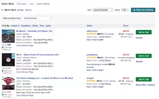 Discogs Ships From Filter from Chrome web store to be run with OffiDocs Chromium online Discogs Ships From Filter from Chrome web store to be run with OffiDocs Chromium online