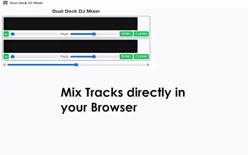 Dual Deck DJ Mixer from Chrome web store to be run with OffiDocs Chromium online Dual Deck DJ Mixer from Chrome web store to be run with OffiDocs Chromium online