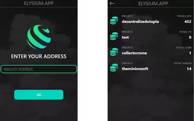 Elysium Wallet from Chrome web store to be run with OffiDocs Chromium online Elysium Wallet from Chrome web store to be run with OffiDocs Chromium online
