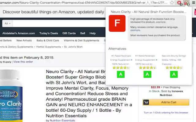 Evalute Amazon Reviews Lemur (Earl) from Chrome web store to be run with OffiDocs Chromium online Evalute Amazon Reviews Lemur (Earl) from Chrome web store to be run with OffiDocs Chromium online