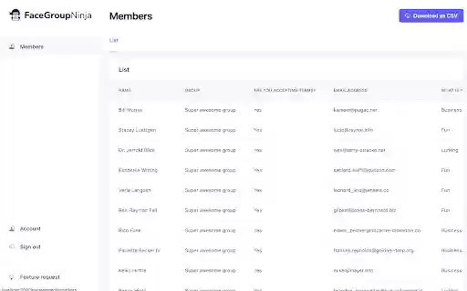 FaceGroupNinja from Chrome web store to be run with OffiDocs Chromium online FaceGroupNinja from Chrome web store to be run with OffiDocs Chromium online