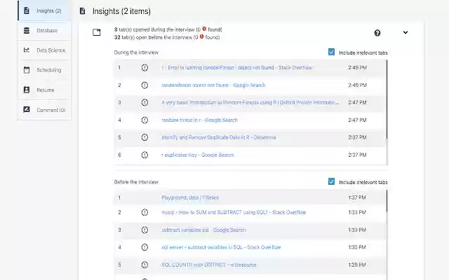 Filtered Interview Tool from Chrome web store to be run with OffiDocs Chromium online Filtered Interview Tool from Chrome web store to be run with OffiDocs Chromium online