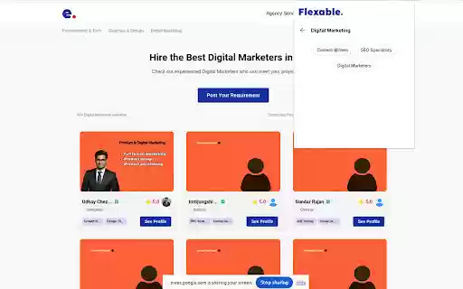 Flexable Freelancer Discovery Collaboration Tool from Chrome web store to be run with OffiDocs Chromium online Flexable Freelancer Discovery Collaboration Tool from Chrome web store to be run with OffiDocs Chromium online