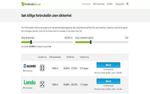 Forbrukslån.no from Chrome web store to be run with OffiDocs Chromium online Forbrukslån.no from Chrome web store to be run with OffiDocs Chromium online