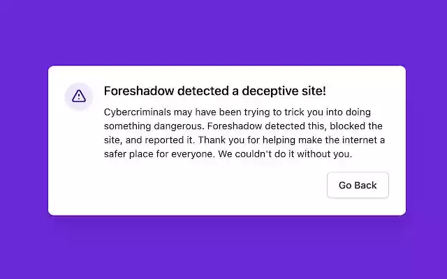 Foreshadow Anti Phishing from Chrome web store to be run with OffiDocs Chromium online Foreshadow Anti Phishing from Chrome web store to be run with OffiDocs Chromium online