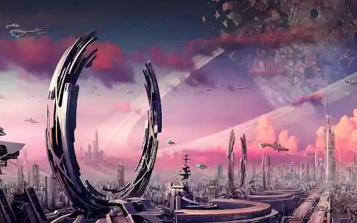 Futuristic Metropolis Under a Cosmic Sky from Chrome web store to be run with OffiDocs Chromium online Futuristic Metropolis Under a Cosmic Sky from Chrome web store to be run with OffiDocs Chromium online