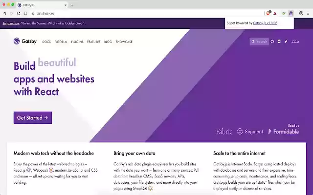 Gatbsy.js Detector from Chrome web store to be run with OffiDocs Chromium online Gatbsy.js Detector from Chrome web store to be run with OffiDocs Chromium online