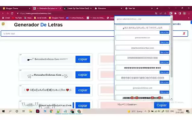 Generador de Letras from Chrome web store to be run with OffiDocs Chromium online Generador de Letras from Chrome web store to be run with OffiDocs Chromium online