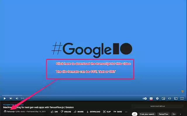 Get YouTube Transcript by CakeAI Free from Chrome web store to be run with OffiDocs Chromium online Get YouTube Transcript by CakeAI Free from Chrome web store to be run with OffiDocs Chromium online