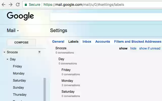 Gmail Snooze Plus from Chrome web store to be run with OffiDocs Chromium online Gmail Snooze Plus from Chrome web store to be run with OffiDocs Chromium online