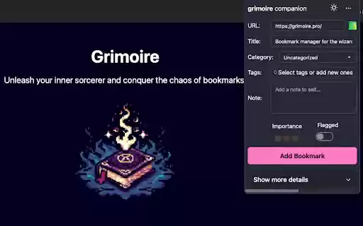 grimoire companion from Chrome web store to be run with OffiDocs Chromium online grimoire companion from Chrome web store to be run with OffiDocs Chromium online