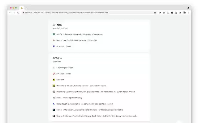Hoardie Reduce Tab Clutter from Chrome web store to be run with OffiDocs Chromium online Hoardie Reduce Tab Clutter from Chrome web store to be run with OffiDocs Chromium online