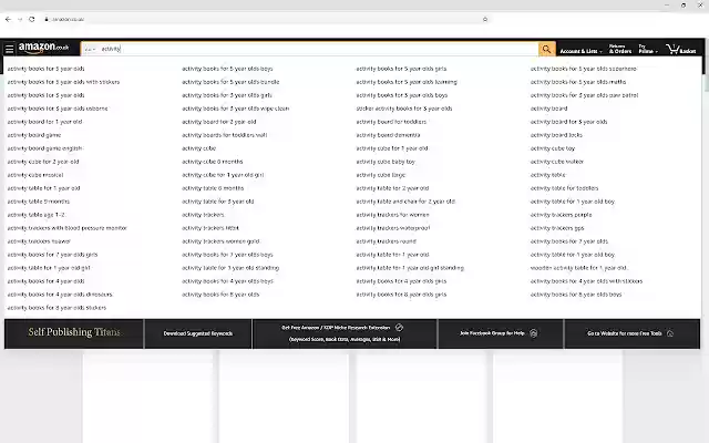 Huge Amazon Search Suggestion Expander from Chrome web store to be run with OffiDocs Chromium online Huge Amazon Search Suggestion Expander from Chrome web store to be run with OffiDocs Chromium online