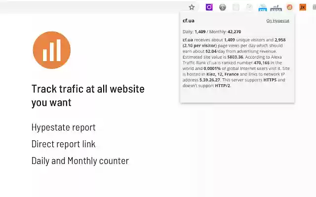 HYPESTAT website Traffic report from Chrome web store to be run with OffiDocs Chromium online HYPESTAT website Traffic report from Chrome web store to be run with OffiDocs Chromium online