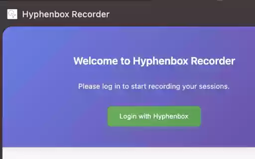 Hyphenbox Recorder from Chrome web store to be run with OffiDocs Chromium online Hyphenbox Recorder from Chrome web store to be run with OffiDocs Chromium online