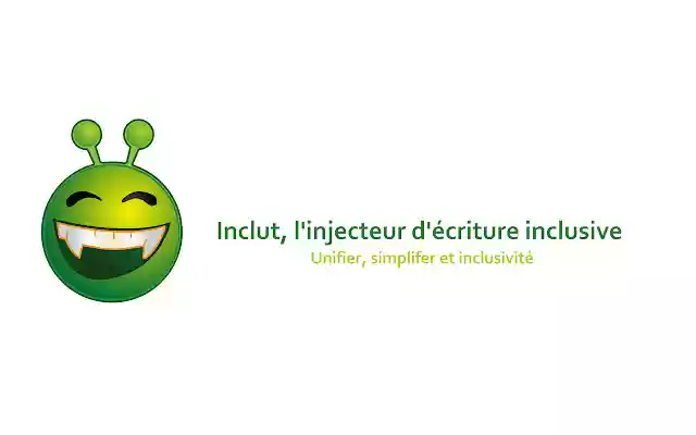 Inclut Injecteur décriture inclusive from Chrome web store to be run with OffiDocs Chromium online Inclut Injecteur décriture inclusive from Chrome web store to be run with OffiDocs Chromium online