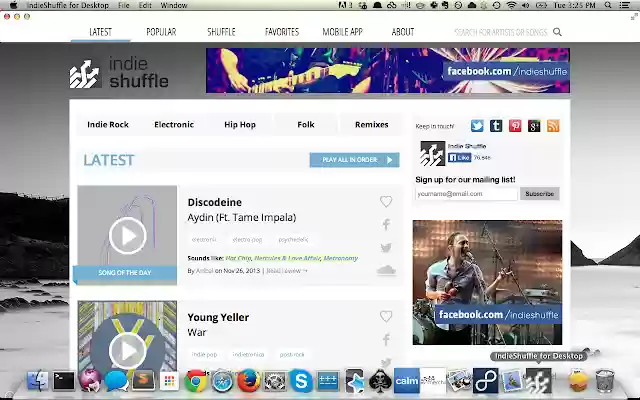 Indie Shuffle for Desktop from Chrome web store to be run with OffiDocs Chromium online Indie Shuffle for Desktop from Chrome web store to be run with OffiDocs Chromium online
