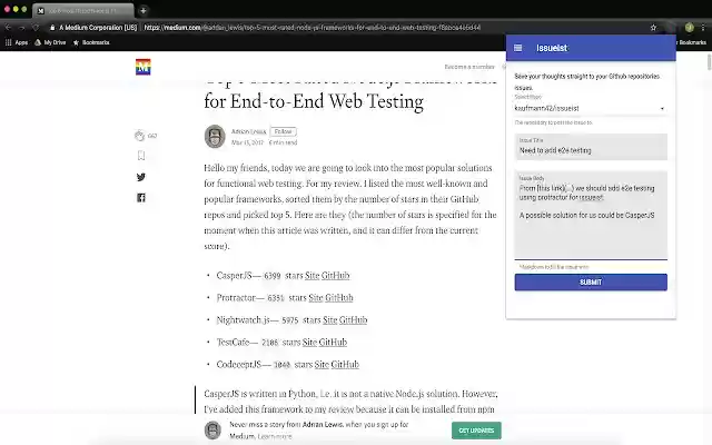 Issueist from Chrome web store to be run with OffiDocs Chromium online Issueist from Chrome web store to be run with OffiDocs Chromium online