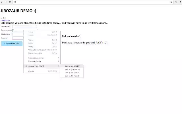 Jirozaur from Chrome web store to be run with OffiDocs Chromium online Jirozaur from Chrome web store to be run with OffiDocs Chromium online