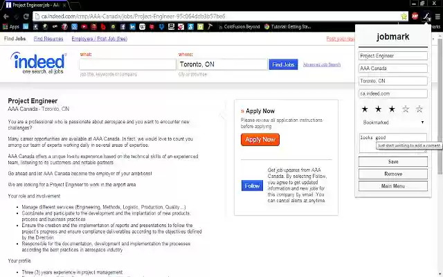 jobmark from Chrome web store to be run with OffiDocs Chromium online jobmark from Chrome web store to be run with OffiDocs Chromium online