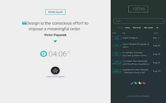 JobTab from Chrome web store to be run with OffiDocs Chromium online JobTab from Chrome web store to be run with OffiDocs Chromium online
