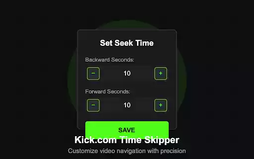 Kick Video Seek Skip Controller from Chrome web store to be run with OffiDocs Chromium online Kick Video Seek Skip Controller from Chrome web store to be run with OffiDocs Chromium online
