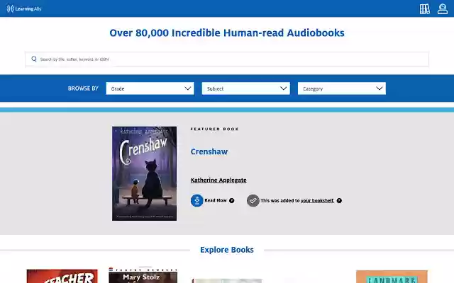 Learning Ally Audiobooks from Chrome web store to be run with OffiDocs Chromium online Learning Ally Audiobooks from Chrome web store to be run with OffiDocs Chromium online