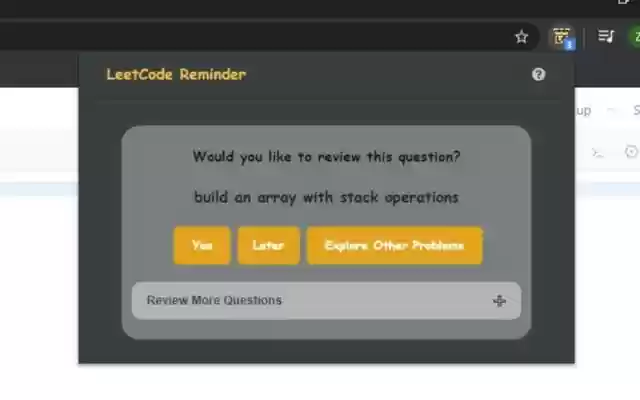 LeetCode Reminder from Chrome web store to be run with OffiDocs Chromium online LeetCode Reminder from Chrome web store to be run with OffiDocs Chromium online