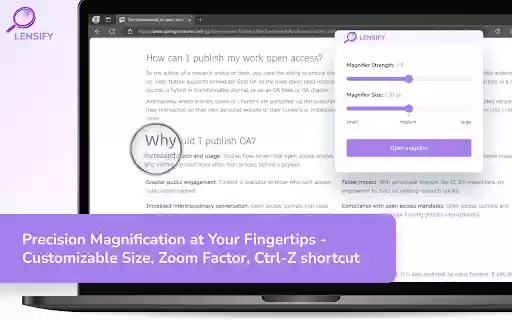 Lensify Zoom Magnifying Glass from Chrome web store to be run with OffiDocs Chromium online Lensify Zoom Magnifying Glass from Chrome web store to be run with OffiDocs Chromium online