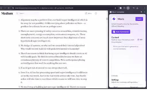 Mavis Summarize from Chrome web store to be run with OffiDocs Chromium online Mavis Summarize from Chrome web store to be run with OffiDocs Chromium online