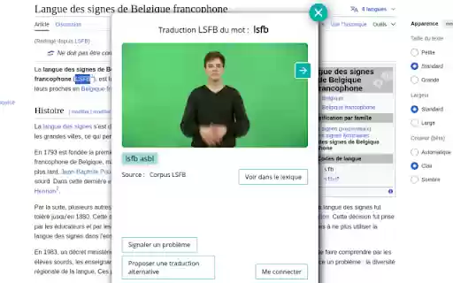 mot signe LSFB from Chrome web store to be run with OffiDocs Chromium online mot signe LSFB from Chrome web store to be run with OffiDocs Chromium online