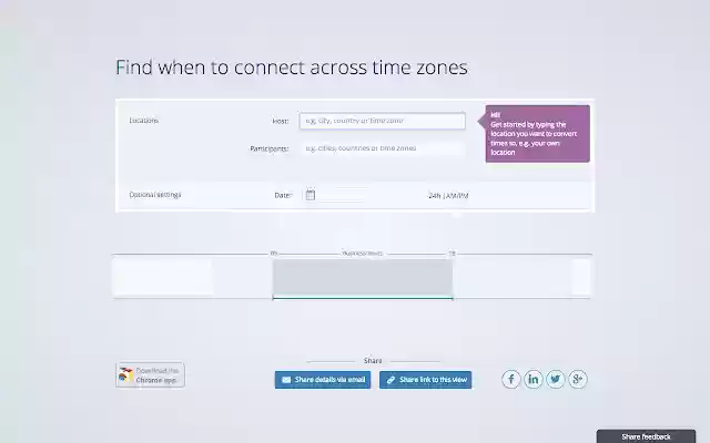 myMeetingTime from Chrome web store to be run with OffiDocs Chromium online myMeetingTime from Chrome web store to be run with OffiDocs Chromium online