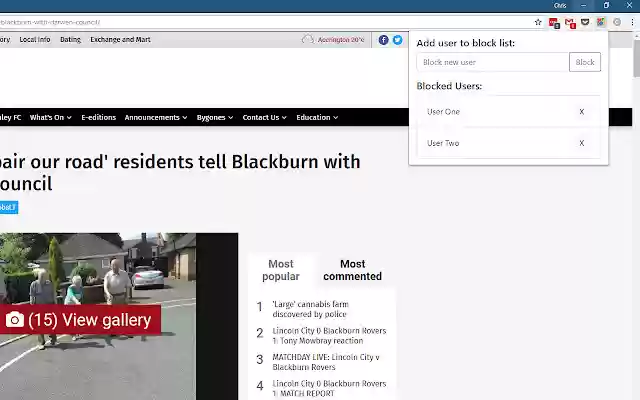 Newsquest User Blocker from Chrome web store to be run with OffiDocs Chromium online Newsquest User Blocker from Chrome web store to be run with OffiDocs Chromium online