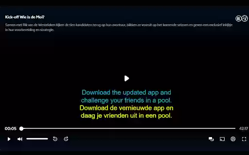 NPO Start Dual Subtitles from Chrome web store to be run with OffiDocs Chromium online NPO Start Dual Subtitles from Chrome web store to be run with OffiDocs Chromium online