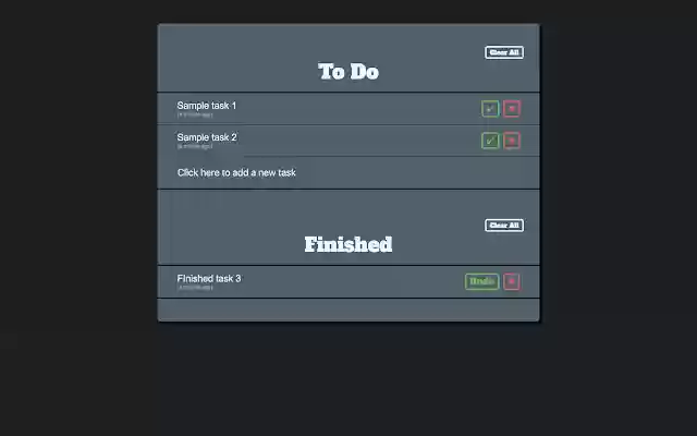 One More Todo List from Chrome web store to be run with OffiDocs Chromium online One More Todo List from Chrome web store to be run with OffiDocs Chromium online
