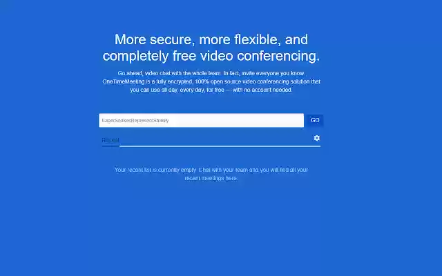 OneTimeMeeting from Chrome web store to be run with OffiDocs Chromium online OneTimeMeeting from Chrome web store to be run with OffiDocs Chromium online