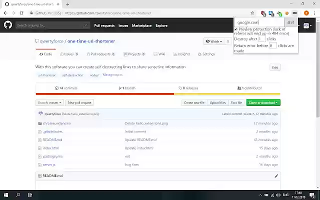 one time url shortener from Chrome web store to be run with OffiDocs Chromium online one time url shortener from Chrome web store to be run with OffiDocs Chromium online