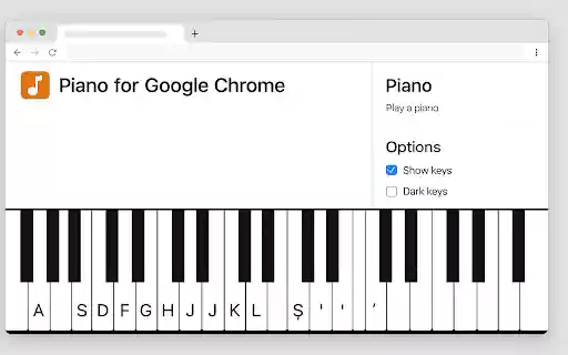 Piano for Google Chrome from Chrome web store to be run with OffiDocs Chromium online Piano for Google Chrome from Chrome web store to be run with OffiDocs Chromium online