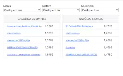 Preço Combustivel Portugal from Chrome web store to be run with OffiDocs Chromium online Preço Combustivel Portugal from Chrome web store to be run with OffiDocs Chromium online