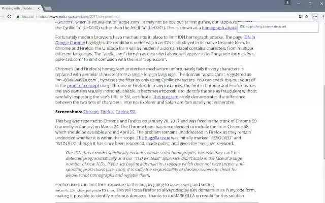 PunyCode Domain Detection from Chrome web store to be run with OffiDocs Chromium online PunyCode Domain Detection from Chrome web store to be run with OffiDocs Chromium online