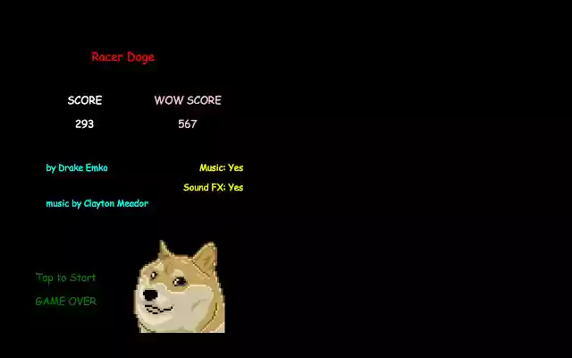 Racer Doge from Chrome web store to be run with OffiDocs Chromium online Racer Doge from Chrome web store to be run with OffiDocs Chromium online