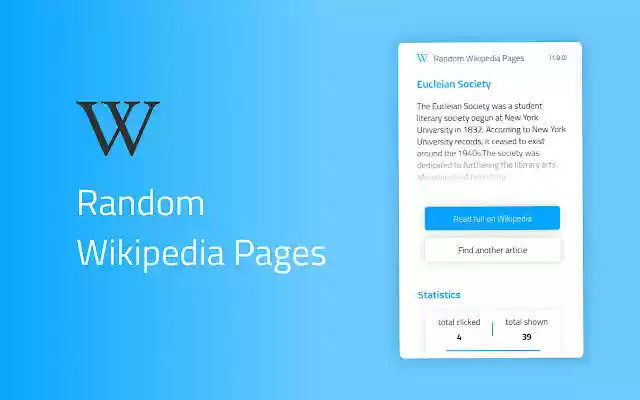 Random Wikipedia Pages from Chrome web store to be run with OffiDocs Chromium online Random Wikipedia Pages from Chrome web store to be run with OffiDocs Chromium online