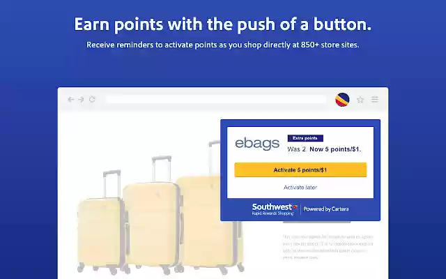 Rapid Rewards Shopping® button from Chrome web store to be run with OffiDocs Chromium online Rapid Rewards Shopping® button from Chrome web store to be run with OffiDocs Chromium online