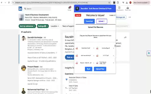 RecruitBot Bulk Resume Downloader AI Applicant Screener from Chrome web store to be run with OffiDocs Chromium online RecruitBot Bulk Resume Downloader AI Applicant Screener from Chrome web store to be run with OffiDocs Chromium online