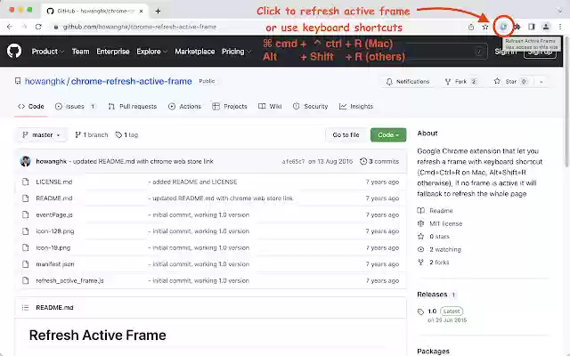 Refresh Active Frame from Chrome web store to be run with OffiDocs Chromium online Refresh Active Frame from Chrome web store to be run with OffiDocs Chromium online