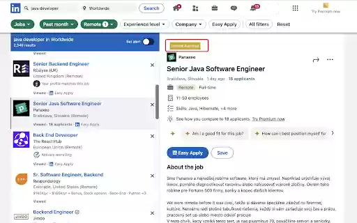 Remote Job Location Checker from Chrome web store to be run with OffiDocs Chromium online Remote Job Location Checker from Chrome web store to be run with OffiDocs Chromium online