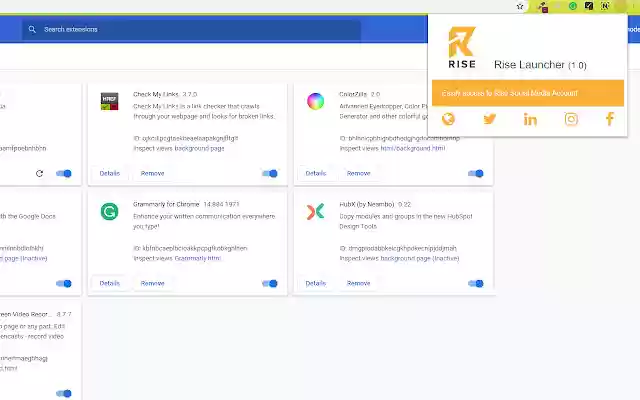 Rise Media Launcher from Chrome web store to be run with OffiDocs Chromium online Rise Media Launcher from Chrome web store to be run with OffiDocs Chromium online
