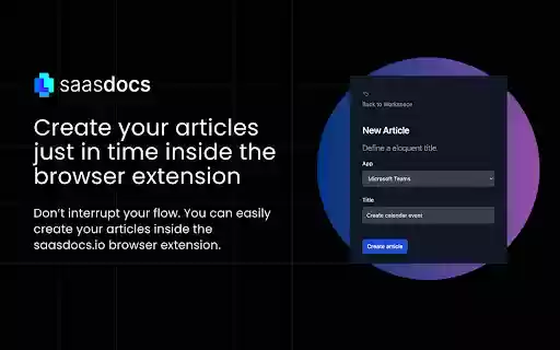 saasdocs capture from Chrome web store to be run with OffiDocs Chromium online saasdocs capture from Chrome web store to be run with OffiDocs Chromium online