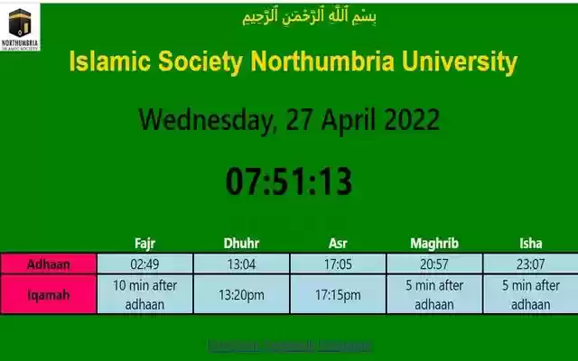 Salah Times from Chrome web store to be run with OffiDocs Chromium online Salah Times from Chrome web store to be run with OffiDocs Chromium online