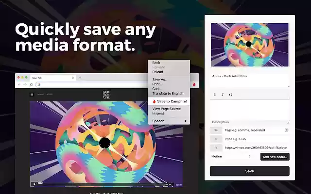 Save to Campfire from Chrome web store to be run with OffiDocs Chromium online Save to Campfire from Chrome web store to be run with OffiDocs Chromium online